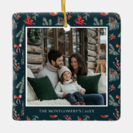 Adorno De Cerámica Winter Botanicals | Elegant Photo Christmas