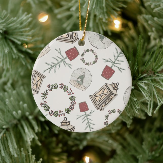 Adorno De Cerámica Winter Farmhouse (Árbol)