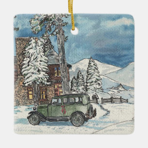 Adorno De Cerámica Winter Hideaway
