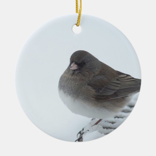Adorno De Cerámica Winter Junco (Frente)