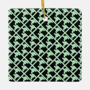 Adorno De Cerámica Winter Mint 8 MERRY NAVIDAD m3galleryStudio