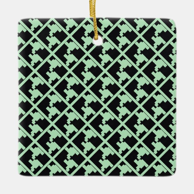 Adorno De Cerámica Winter Mint 8 | MERRY NAVIDAD | m3galleryStudio (Anverso)