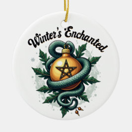 Adorno De Cerámica Winter’s Enchanted - Mystical Holiday Ornament