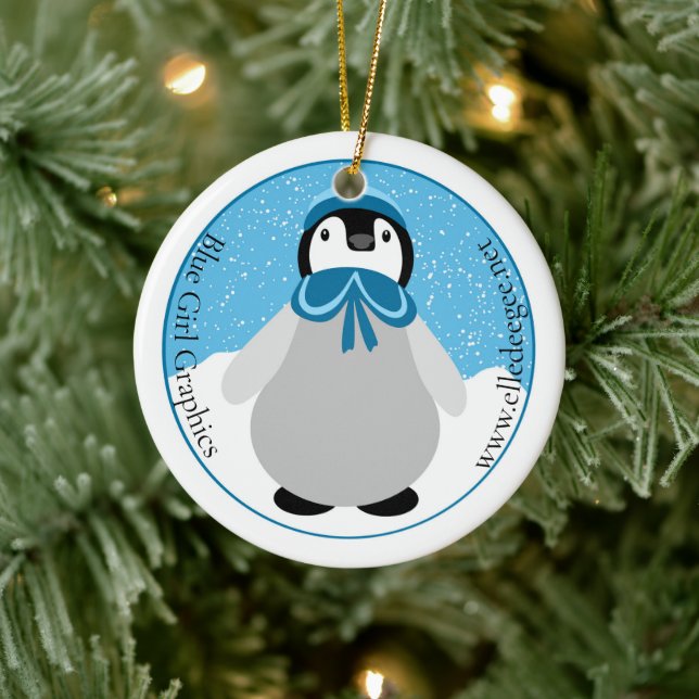 Adorno De Cerámica Winter Sailor Penguin (Árbol)