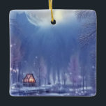 Adorno De Cerámica Winter Wonderland Design<br><div class="desc">Este es uno de mis diseños de Winter Wonderland.</div>