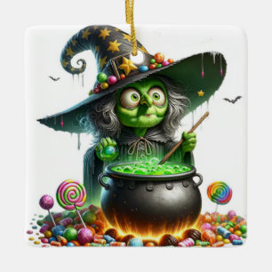 Adorno De Cerámica Witch Candy Brew