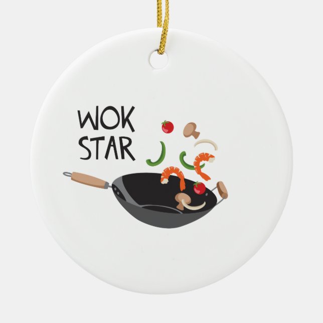 Adorno De Cerámica Wok Star (Frente)