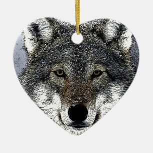 Adorno De Cerámica Wolf Eyes