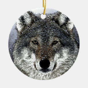 Adorno De Cerámica Wolf Eyes