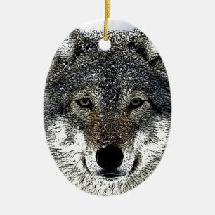 Adorno De Cerámica Wolf Eyes