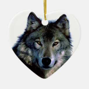 Adorno De Cerámica Wolf Portrait