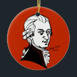 Adorno De Cerámica Wolfgang Amadeus Mozart<br><div class="desc">Retrato gráfico del compositor</div>