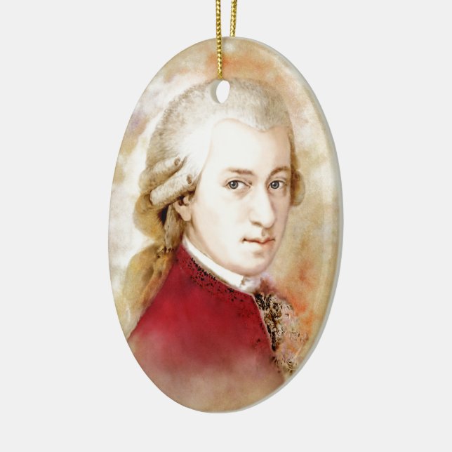 Adorno De Cerámica Wolfgang Amadeus Mozart im Aquarell Stil (Izquierda)