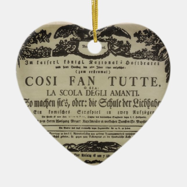 Adorno De Cerámica ♥ Wolfgang Amadeus Mozart shabby – Cosi fan tutte (Frente)
