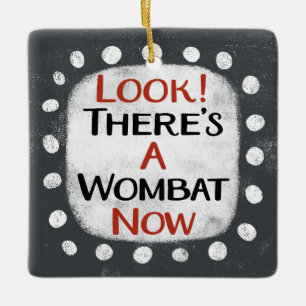 Adorno De Cerámica Wombat Now Ornament