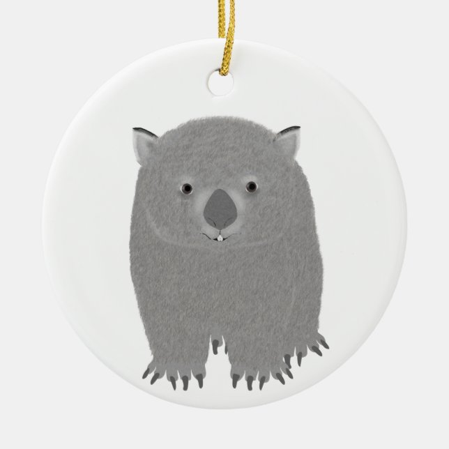 Adorno De Cerámica Wombat Ornament (Frente)