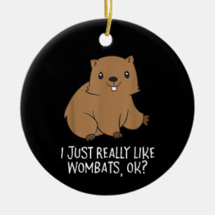Adorno De Cerámica Wombats Divertidos Realmente Me Gustan Mucho Los W