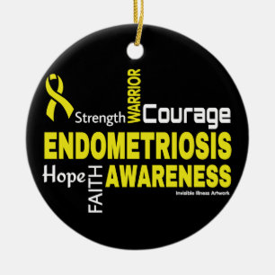 Adorno De Cerámica Words...Endometriosis Ceramic Ornament