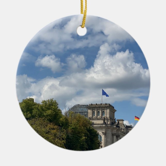 Adorno De Cerámica World2Celebrate: Berlín verde (Frente)