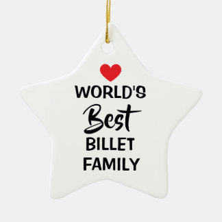 Adorno De Cerámica World's Best Billet Family Hanging Ornament