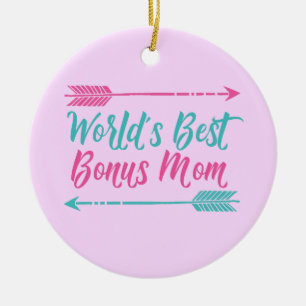 Adorno De Cerámica World's Best Bonus Mom