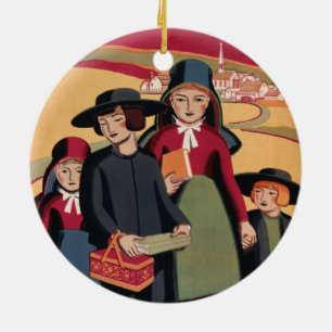 Adorno De Cerámica WPA Poster de Viajes Vintage Rural Pennsylvania