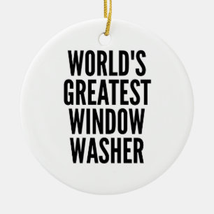 Adorno De Cerámica Wreatest Glest Window Washer
