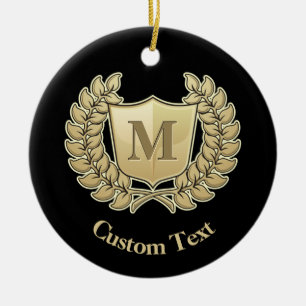 Adorno De Cerámica Wreath con Escudo