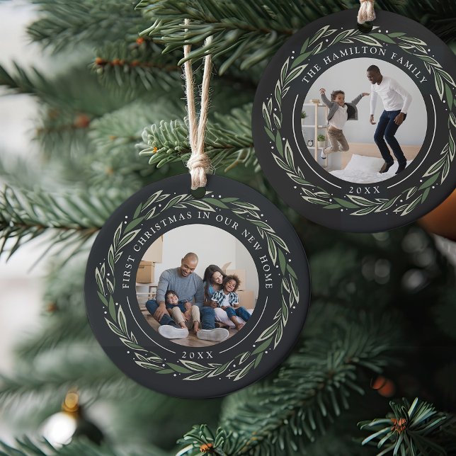 Adorno De Cerámica Wreath de invierno | Primera Navidad en nuestro nu (Subido por el creador)