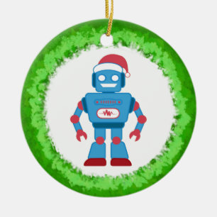 Adorno De Cerámica Wreath del robot