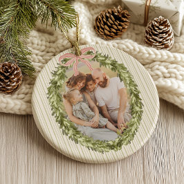 Adorno De Cerámica Wreath, Navidades de Coquette de moda