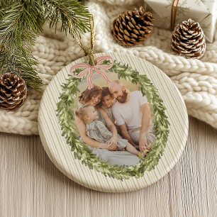 Adorno De Cerámica Wreath, Navidades de Coquette de moda