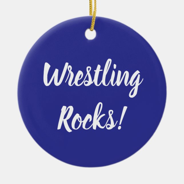 Adorno De Cerámica Wrestling Rocks Ornament (Frente)