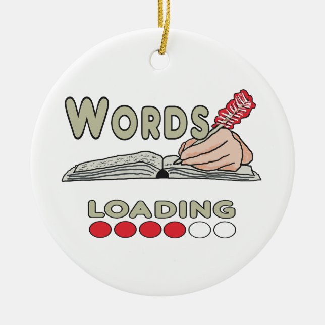 Adorno De Cerámica Writing Words (Frente)