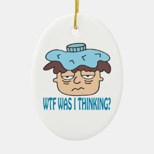 Adorno De Cerámica WTF era pensamiento de I