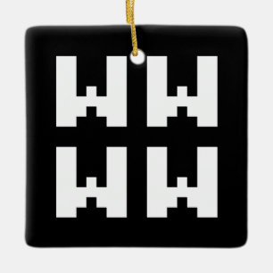 Adorno De Cerámica WWWW   Jerga de Internet japonesa LOL