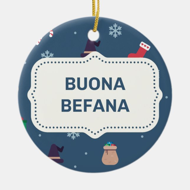 Adorno De Cerámica xmas buona Befana (Frente)