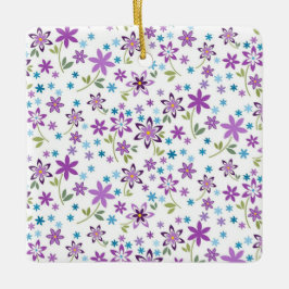 Adorno De Cerámica Xmas Gift Cute Floral Ditsy