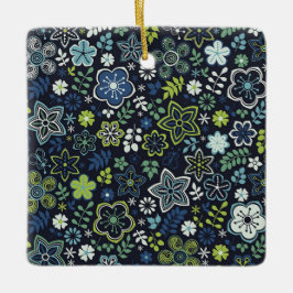 Adorno De Cerámica Xmas Gift Floral 3D Wall Art