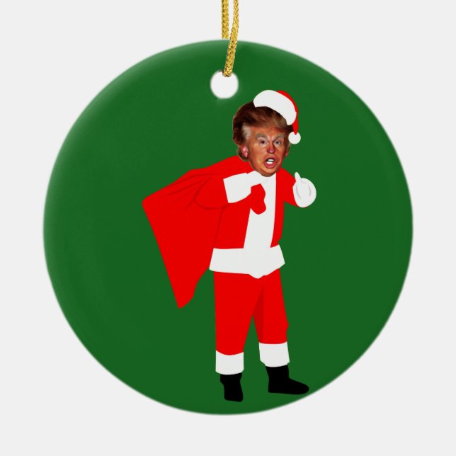 Adorno De Cerámica xmas santa donald trump (Frente)