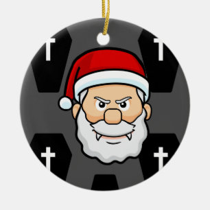 Adorno De Cerámica xmas vampire santa claus coffins