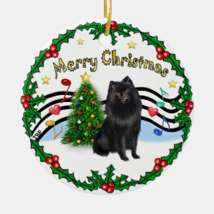 Adorno De Cerámica Xmas ZMusic 1 - MC - Schipperke 2