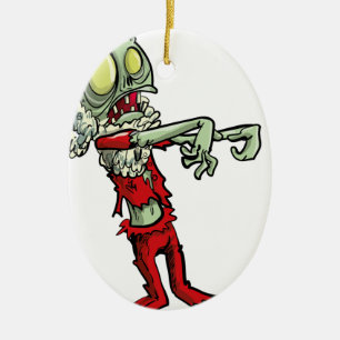 Adorno De Cerámica xmas zombie santa claus