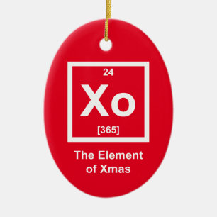 Adorno De Cerámica ¡Xoxo! El Elemento De Las Xmas