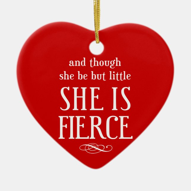 Adorno De Cerámica Y aunque sea pequeña, es feroz. (Frente)