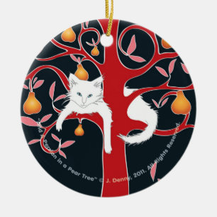 Adorno De Cerámica Y un persa en un peral…
