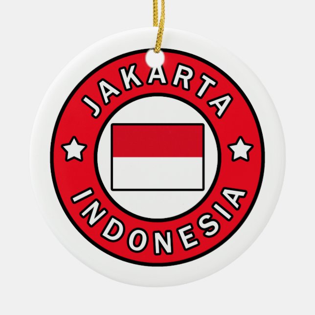 Adorno De Cerámica Yakarta Indonesia (Frente)