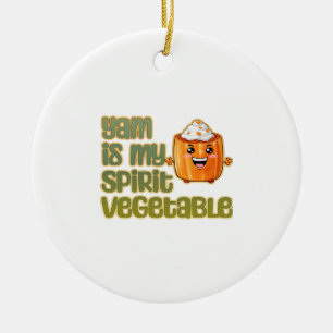 Adorno De Cerámica Yam es mi espíritu Vegetable clásico