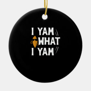 Adorno De Cerámica Yam What I Yam Design - Sweet Potato Lover Desig