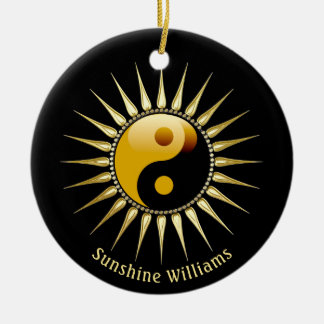 Adorno De Cerámica Yang Gold Sunshine